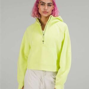 Lululemon Scuba Oversized Half Zip Hoodie Electric Lemon Womens Size XL / XXL